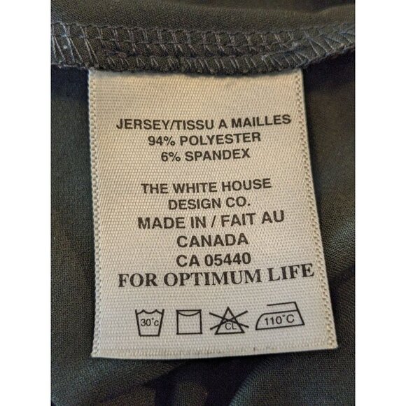 Sympli Mock Neck Jersey Sleeveless Top Womens 12 Dark Green Made In Canada - Picture 6 of 6